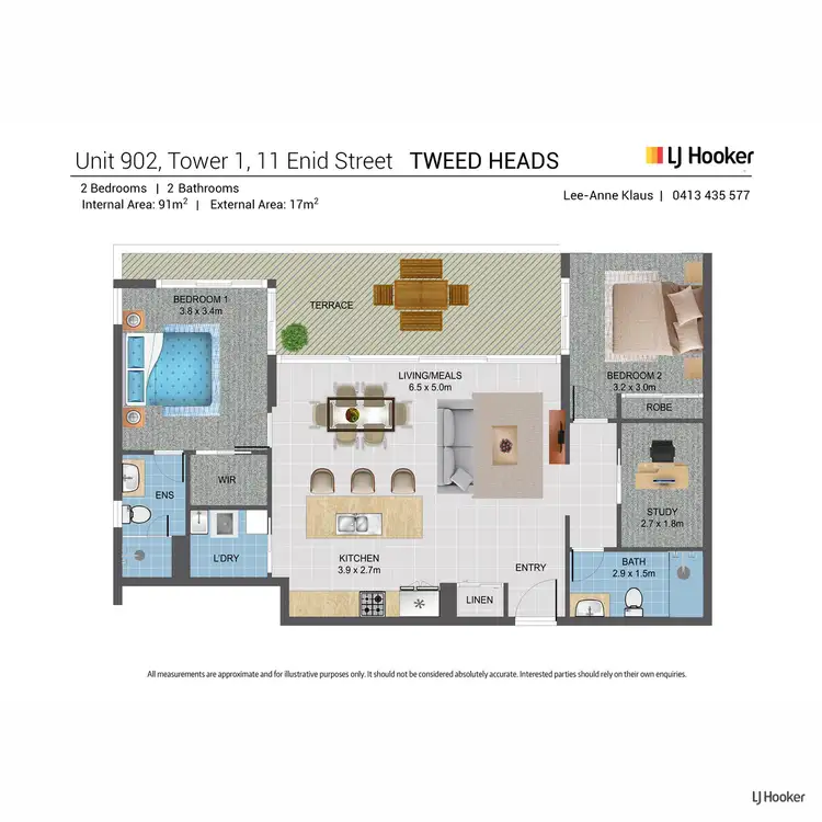 Floorplan of Homely apartment listing, 902/11 Enid Street, Tweed Heads NSW 2485