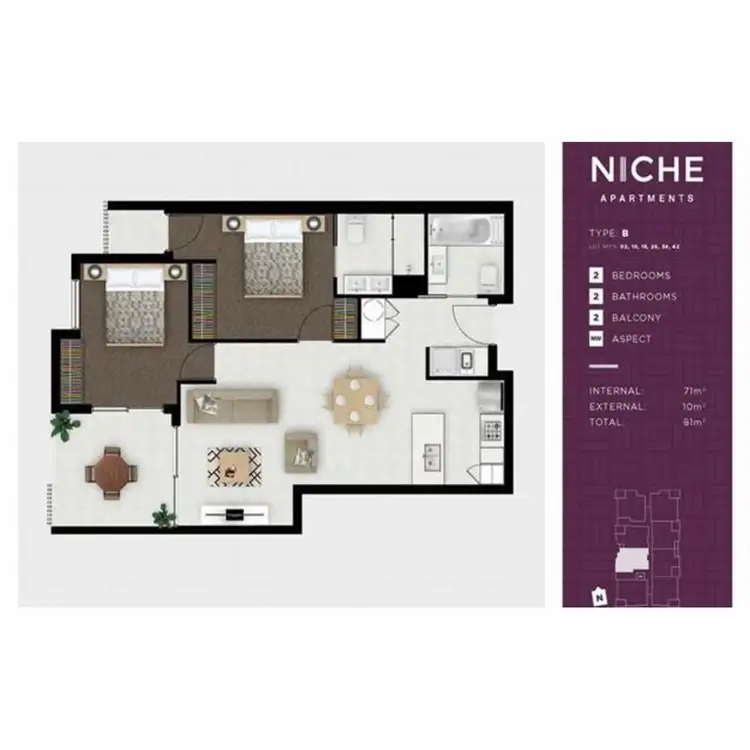 Floorplan of Homely unit listing, 306/11 Andrews Street, Southport QLD 4215