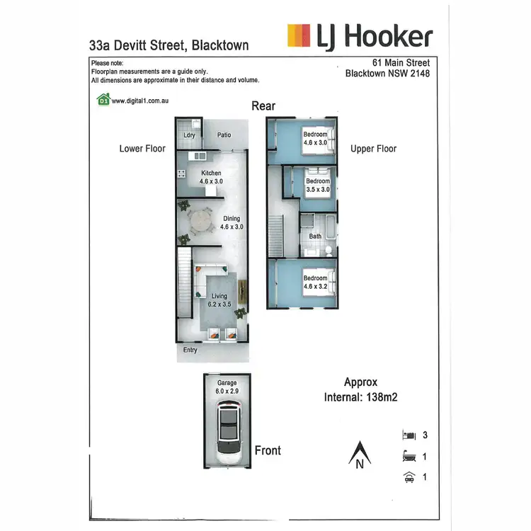 Floorplan of Homely semi-detached listing, 33A Devitt Street, Blacktown NSW 2148