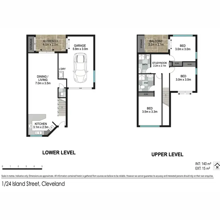 Floorplan of Homely townhouse listing, 1/24 Island Street, Cleveland QLD 4163