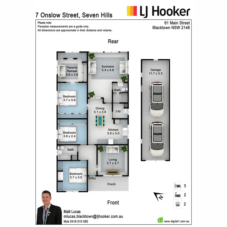 Floorplan of Homely house listing, 7 Onslow Street, Seven Hills NSW 2147