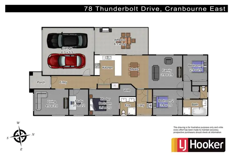 Floorplan of Homely house listing, 78 Thunderbolt Drive, Cranbourne East VIC 3977