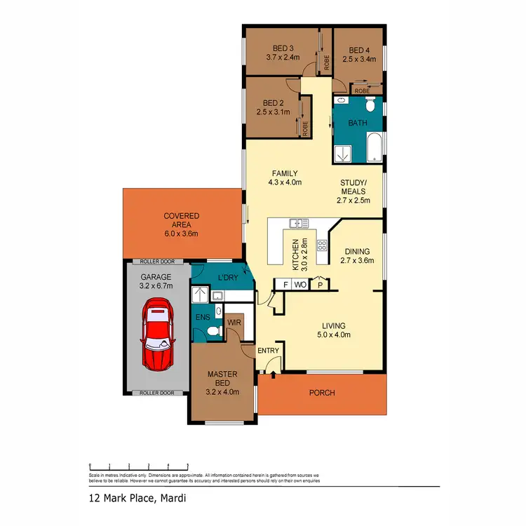 Floorplan of Homely house listing, 12 Mark Place, Mardi NSW 2259