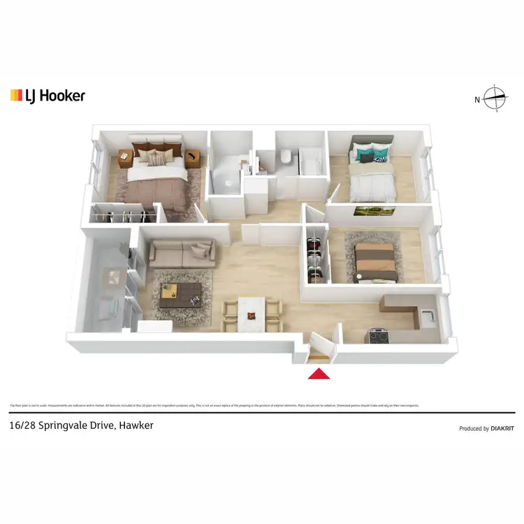 Floorplan of Homely apartment listing, 16/28 Springvale Drive, Hawker ACT 2614