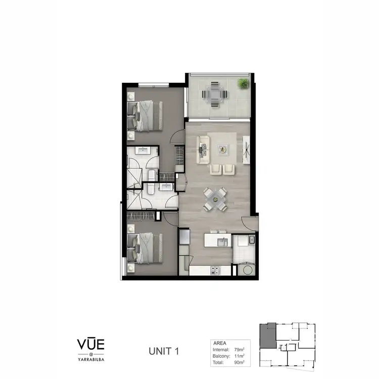 Floorplan of Homely apartment listing, Unit A/32 Everglade Street, Yarrabilba QLD 4207