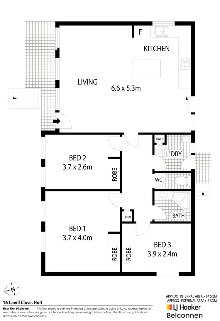 Floorplan of Homely house listing, 16 Cavill Close, Holt ACT 2615