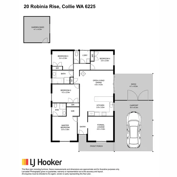 Floorplan of Homely house listing, 20 Robinia Rise, Collie WA 6225