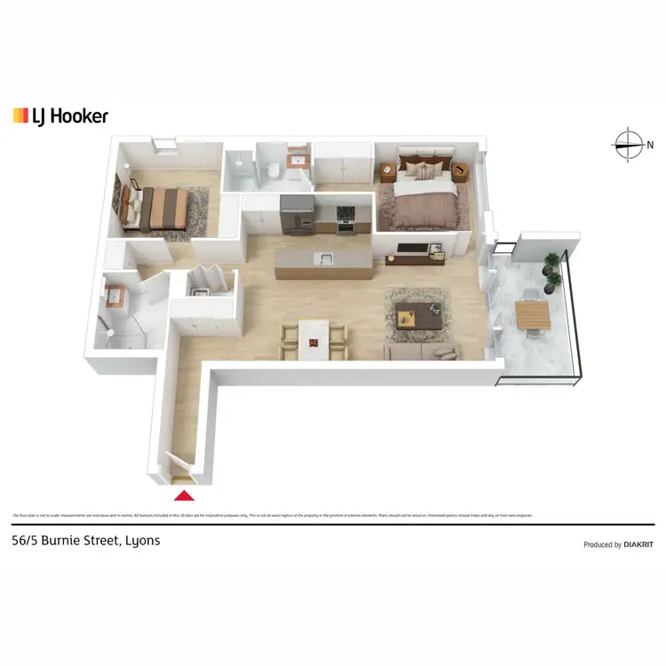 Floorplan of Homely apartment listing, 56/5 Burnie Street, Lyons ACT 2606