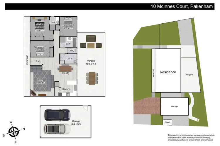 Floorplan of Homely house listing, 10 McInnes Court, Pakenham VIC 3810