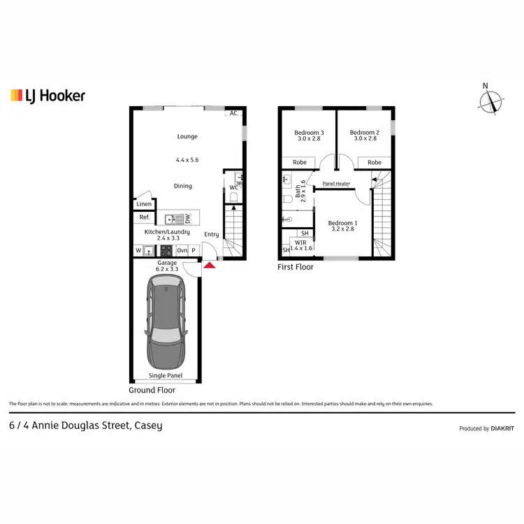 Floorplan of Homely townhouse listing, 6/4 Annie Douglas Street, Casey ACT 2913