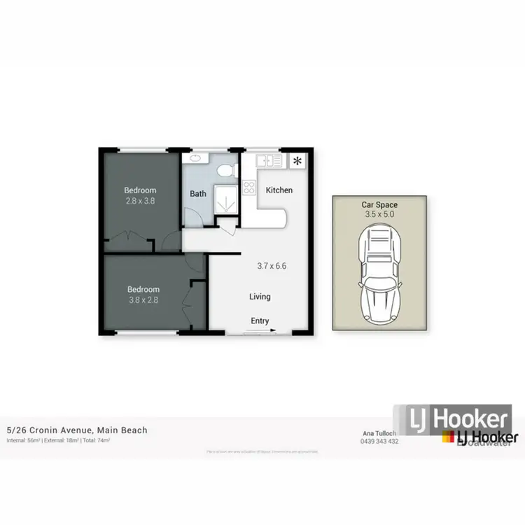 Floorplan of Homely unit listing, 1/26 Cronin Avenue, Main Beach QLD 4217