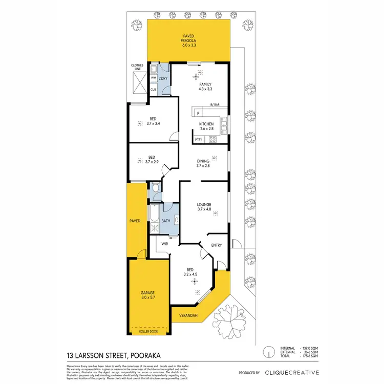 Floorplan of Homely house listing, 13 Larsson Street, Pooraka SA 5095