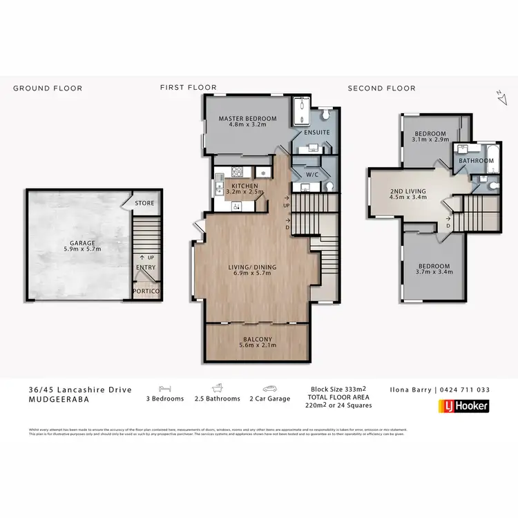 Floorplan of Homely townhouse listing, 36/45 Lancashire Drive, Mudgeeraba QLD 4213