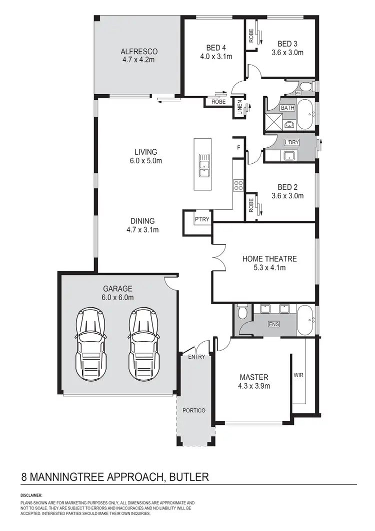 Floorplan of Homely house listing, 8 Manningtree Approach, Butler WA 6036