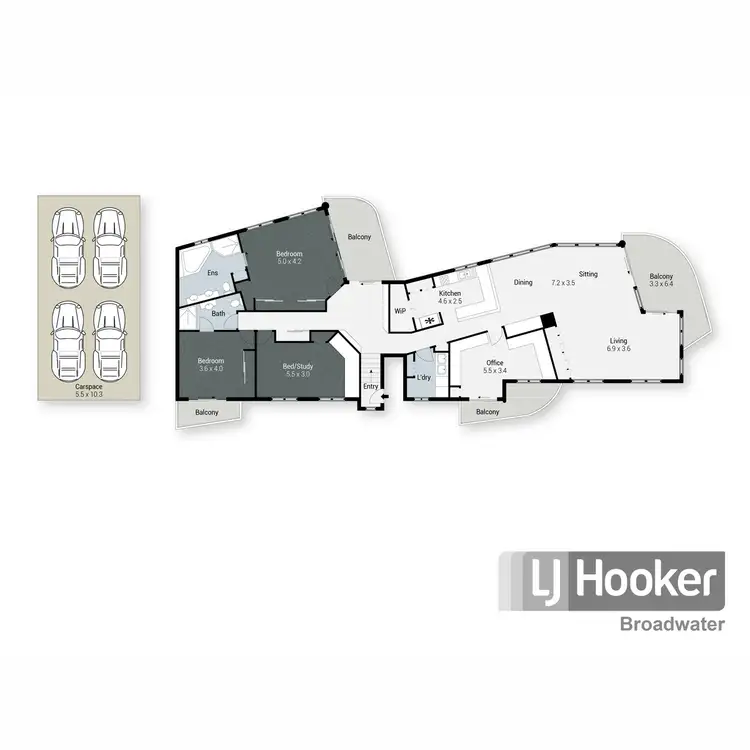 Floorplan of Homely apartment listing, 9/274 Marine Parade, Labrador QLD 4215