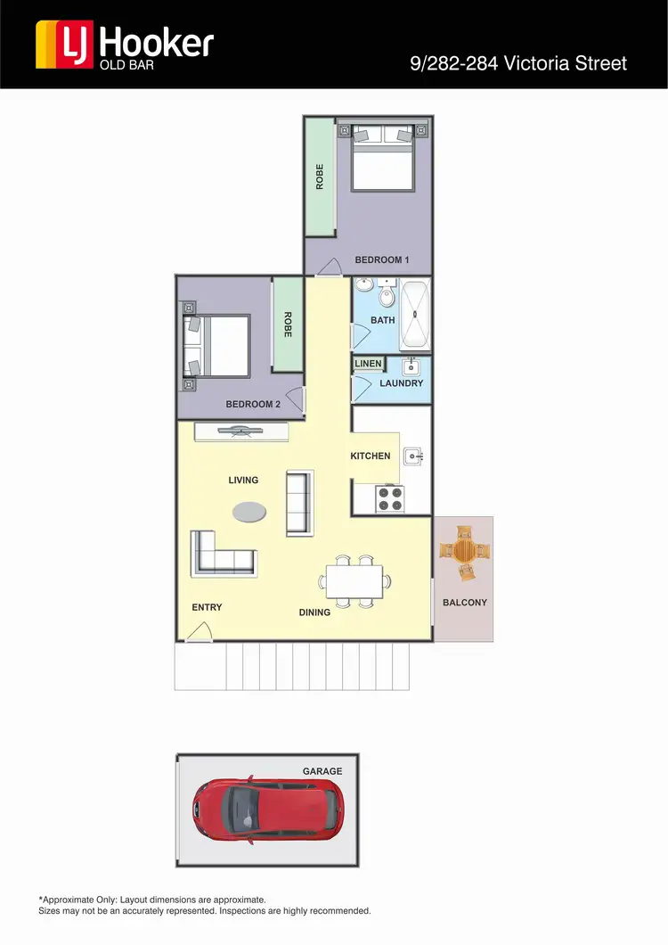 Floorplan of Homely unit listing, 9/282-284 Victoria Street, Taree NSW 2430