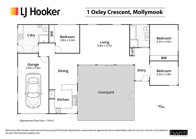 Floorplan of Homely house listing, 1 Oxley Crescent, Mollymook NSW 2539