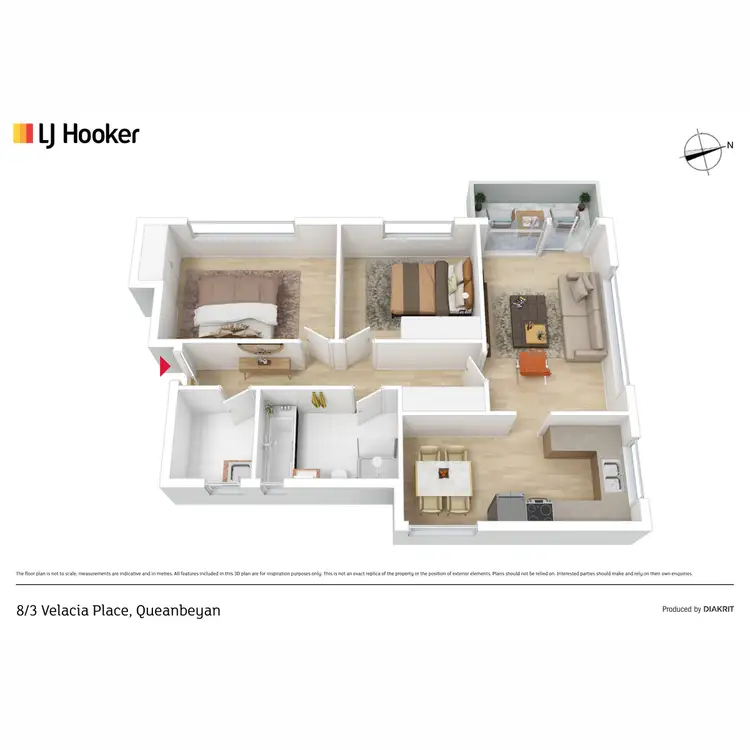 Floorplan of Homely unit listing, 8/3 Velacia Place, Queanbeyan NSW 2620