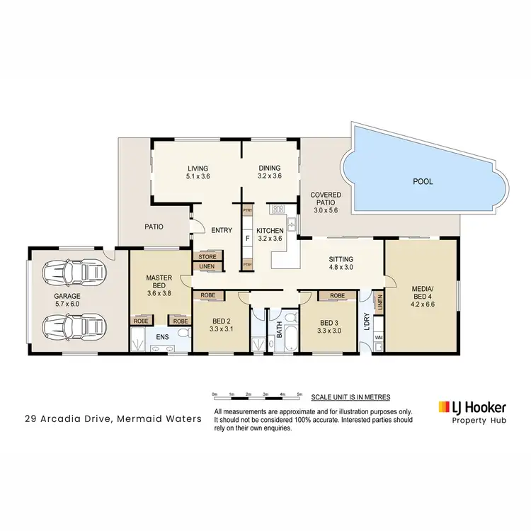 Floorplan of Homely house listing, 29 Arcadia Drive, Mermaid Waters QLD 4218