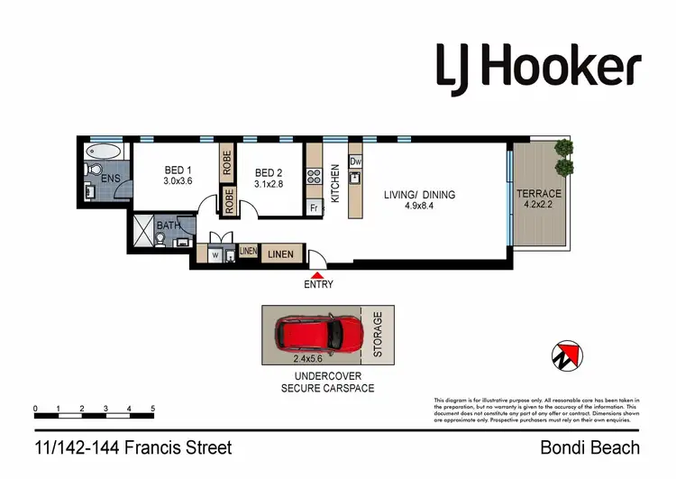 Floorplan of Homely unit listing, 11/142-144 Francis Street, Bondi Beach NSW 2026