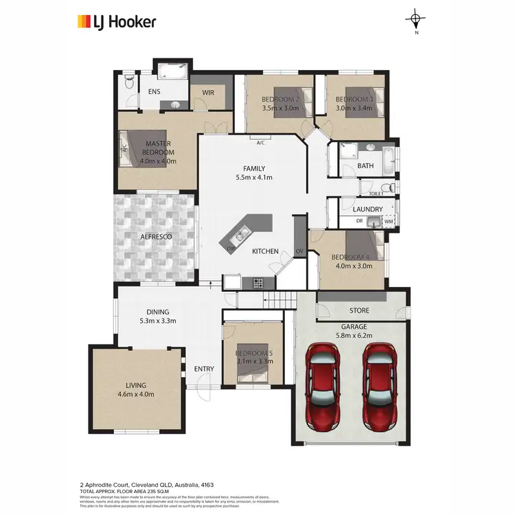 Floorplan of Homely house listing, 2 Aphrodite Court, Cleveland QLD 4163