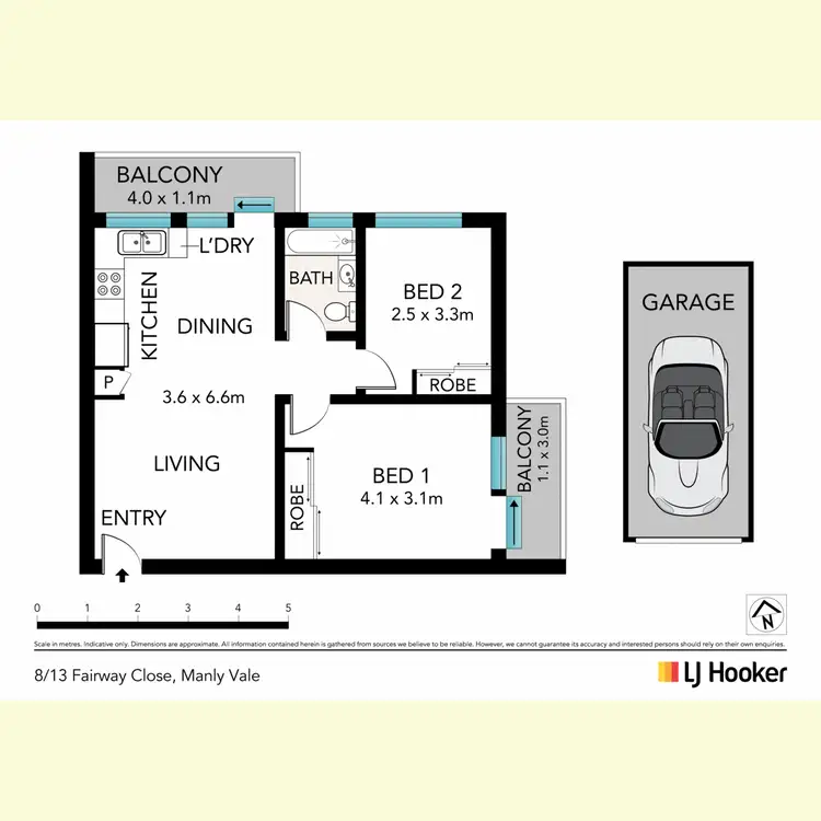 Floorplan of Homely unit listing, 8/13 Fairway Close, Manly Vale NSW 2093