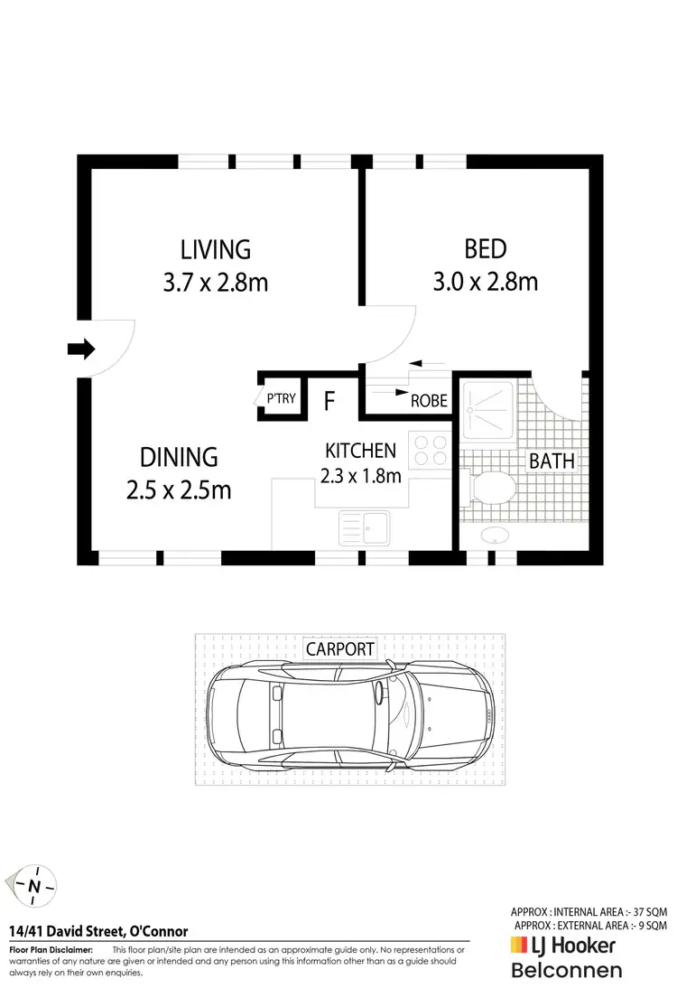 Floorplan of Homely unit listing, 14/41 David Street, O'connor ACT 2602