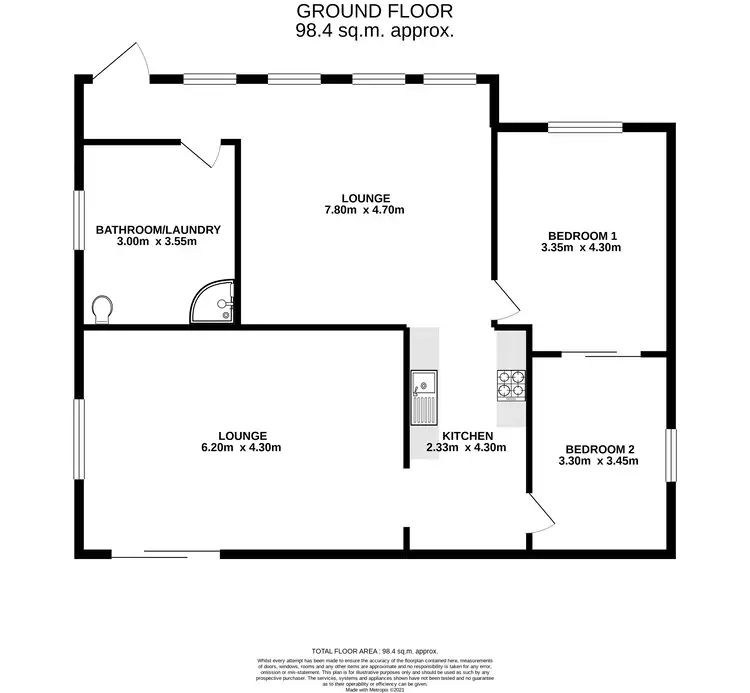 Floorplan of Homely block of units listing, 18 Cumberland Street, Cessnock NSW 2325