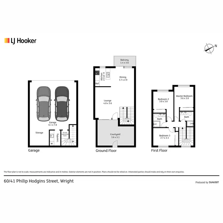 Floorplan of Homely apartment listing, 60/41 Philip Hodgins Street, Wright ACT 2611
