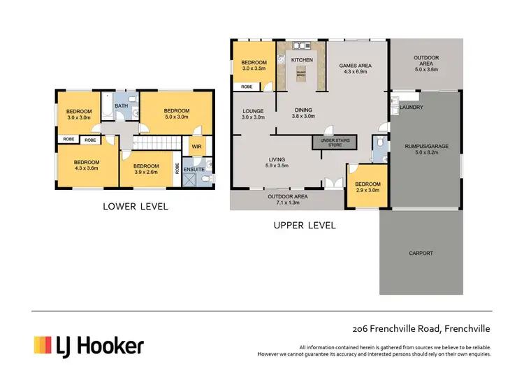 Floorplan of Homely house listing, 206 Frenchville Road, Frenchville QLD 4701