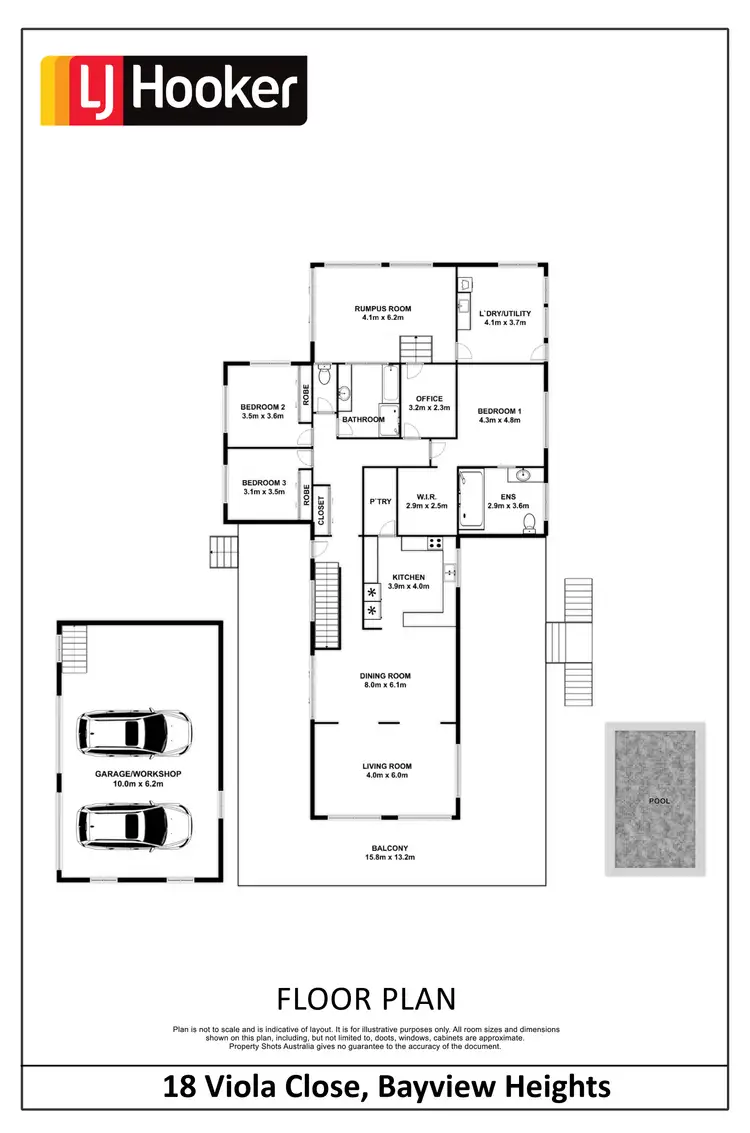 Floorplan of Homely house listing, 18 Viola Close, Bayview Heights QLD 4868
