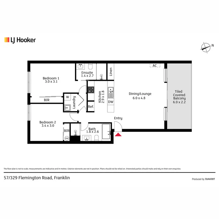 Floorplan of Homely apartment listing, 57/329 Flemington Road, Franklin ACT 2913
