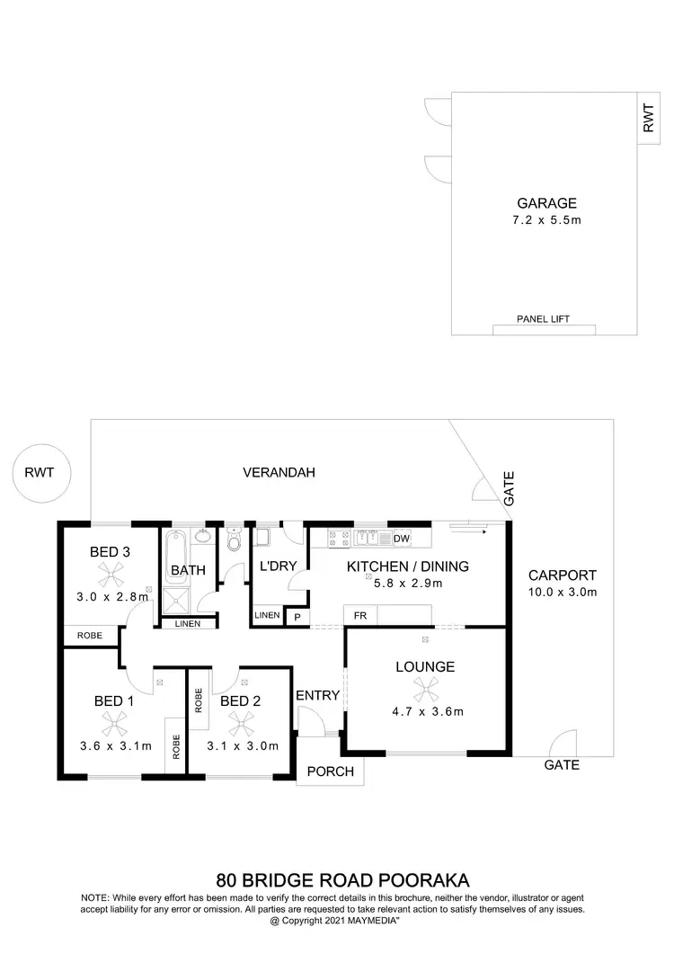 Floorplan of Homely house listing, 80 Bridge Road, Pooraka SA 5095