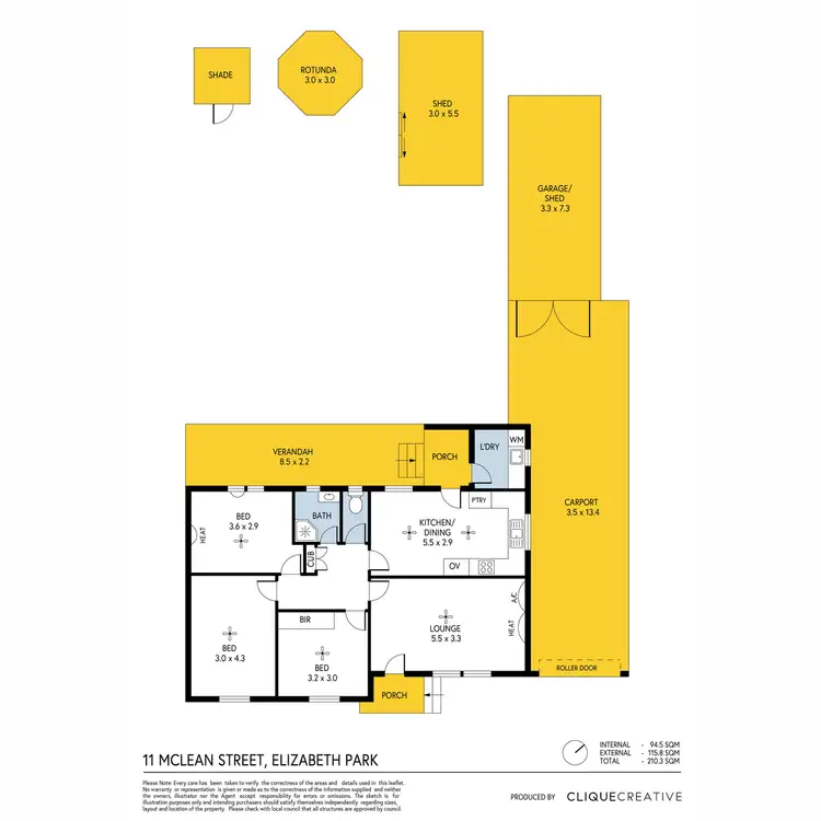 Floorplan of Homely house listing, 11 McLean Street, Elizabeth Park SA 5113