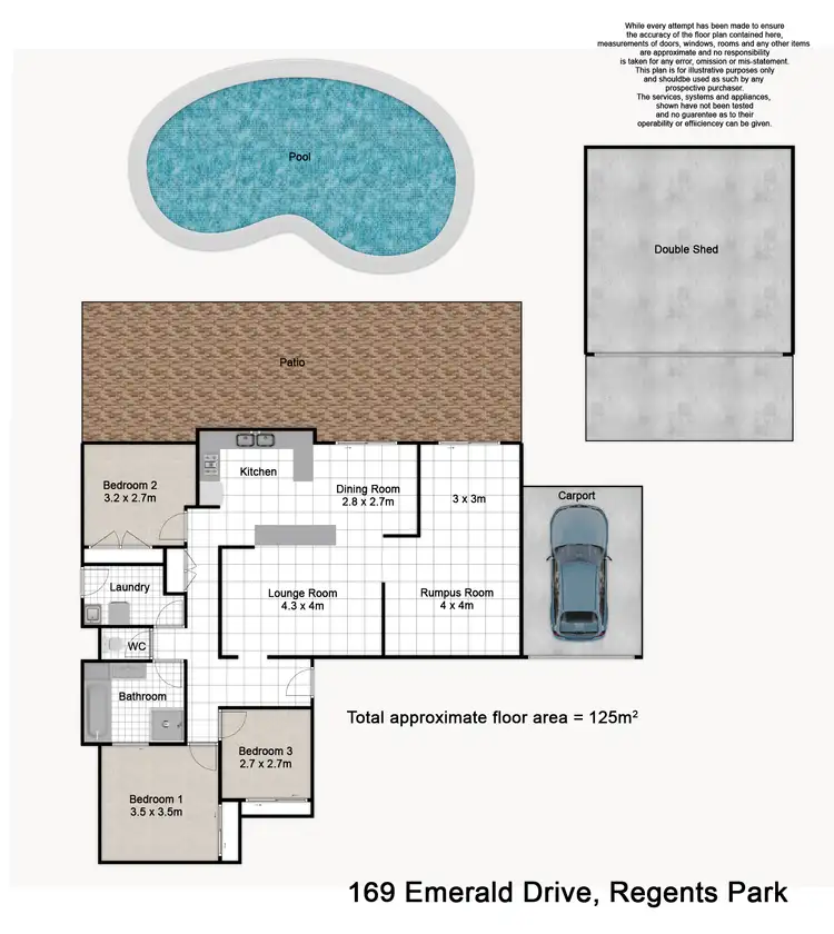 Floorplan of Homely house listing, 169 Emerald Drive, Regents Park QLD 4118