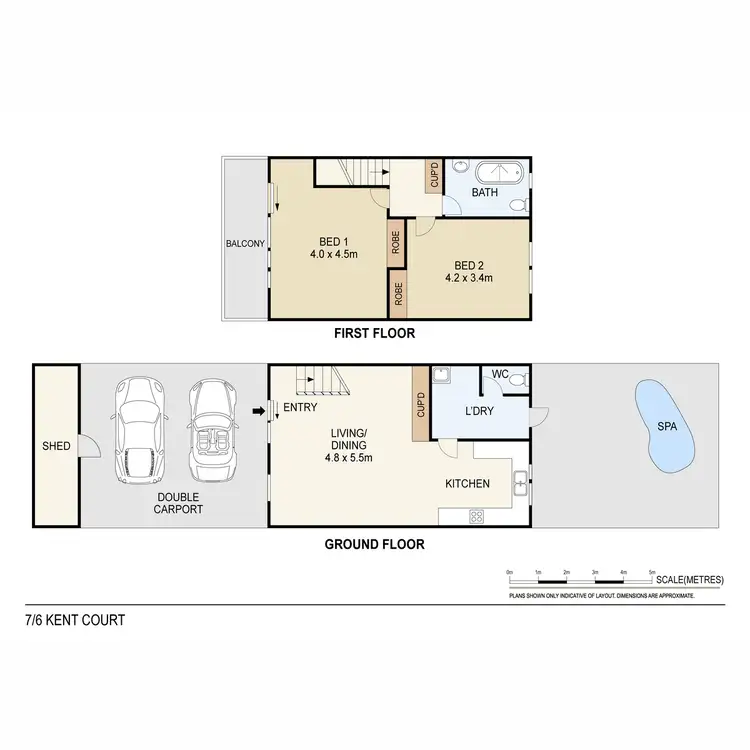 Floorplan of Homely unit listing, 7/6 Kent Court, Stuart Park NT 820