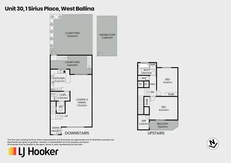 Floorplan of Homely unit listing, Unit 30/1 Sirius Place, West Ballina NSW 2478
