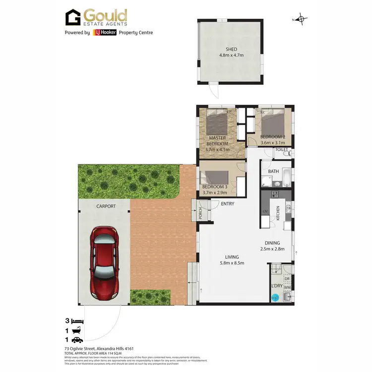 Floorplan of Homely house listing, 73 Ogilvie Street, Alexandra Hills QLD 4161