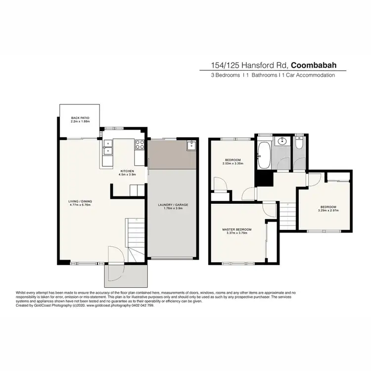 Floorplan of Homely townhouse listing, 154/125 Hansford Road, Coombabah QLD 4216