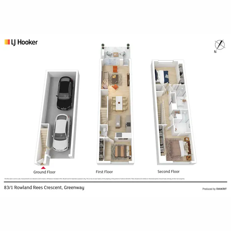 Floorplan of Homely townhouse listing, 83/1 Rowland Rees Crescent, Greenway ACT 2900