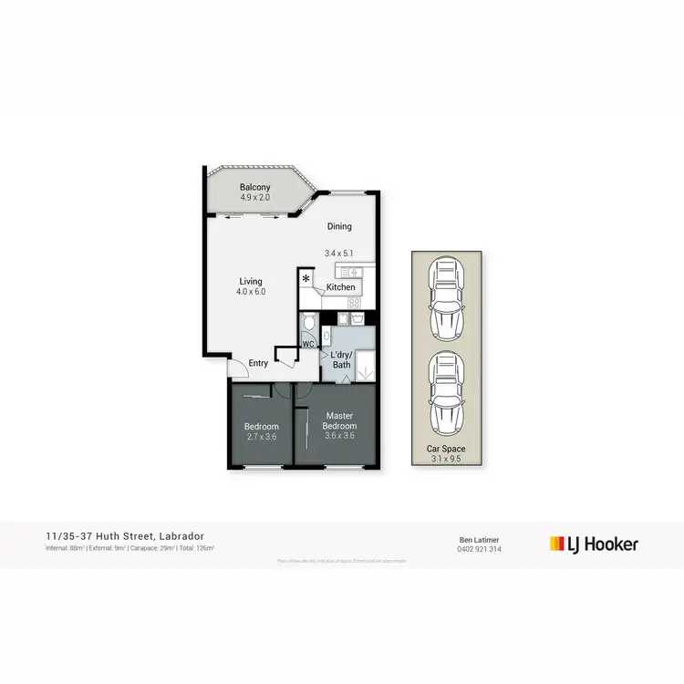 Floorplan of Homely unit listing, 11/35-37 Huth Street, Labrador QLD 4215