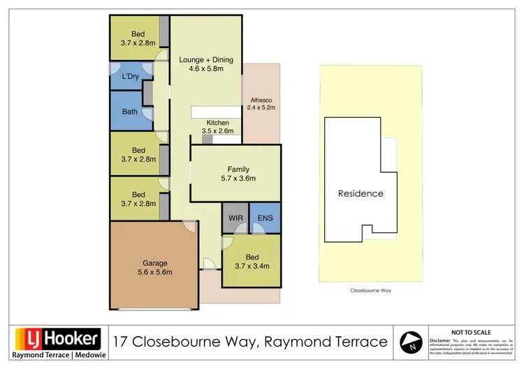 Floorplan of Homely house listing, 17 Closebourne Way, Raymond Terrace NSW 2324