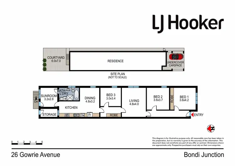 Floorplan of Homely semi-detached listing, 26 Gowrie Avenue, Bondi Junction NSW 2022