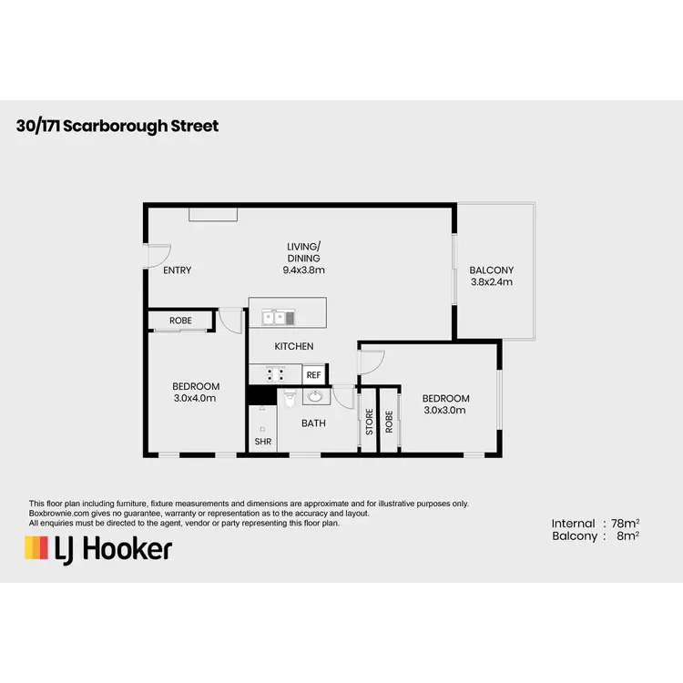 Floorplan of Homely apartment listing, 30/171 Scarborough Street, Southport QLD 4215