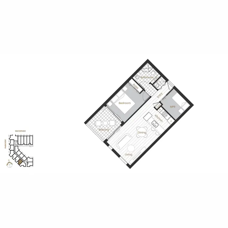 Floorplan of Homely apartment listing, 52/11 Kerridge Street, Kingston ACT 2604
