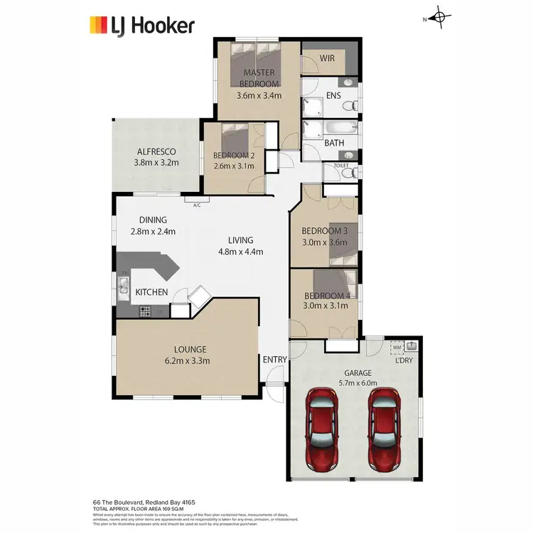 Floorplan of Homely house listing, 66 The Boulevard, Redland Bay QLD 4165