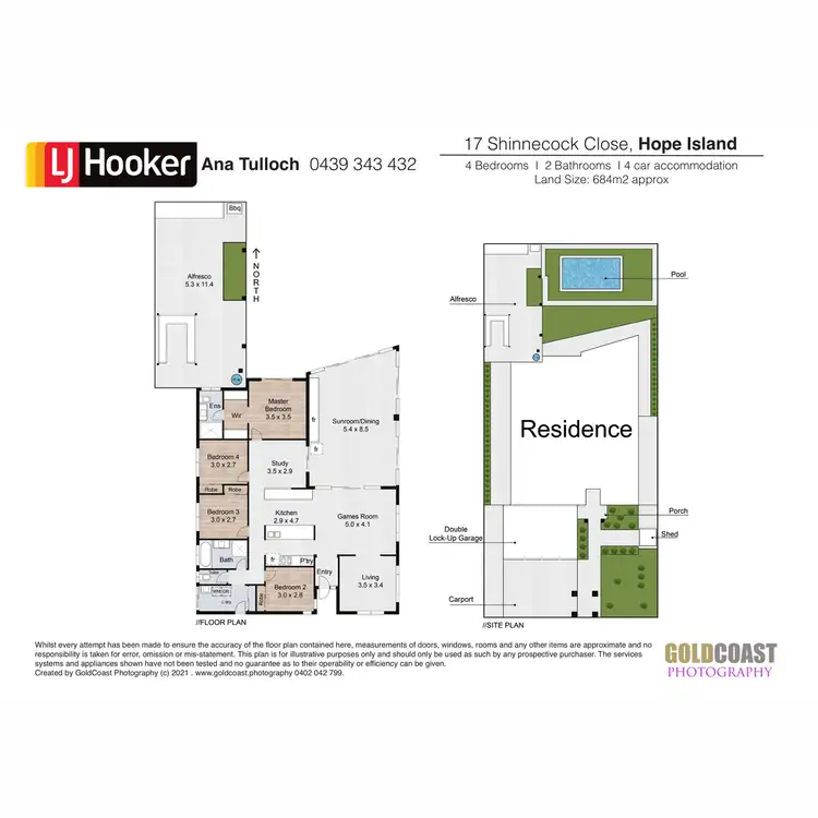 Floorplan of Homely house listing, 17 Shinnecock Close, Hope Island QLD 4212