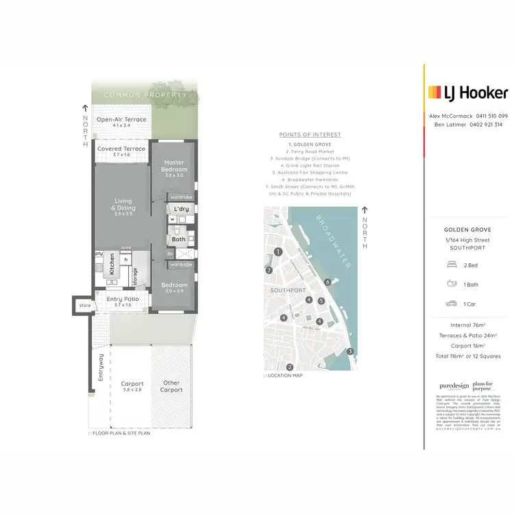 Floorplan of Homely unit listing, 1/164 High Street, Southport QLD 4215