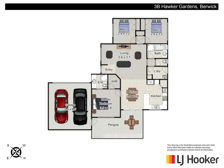 Floorplan of Homely house listing, 3B Hawker Gardens, Berwick VIC 3806