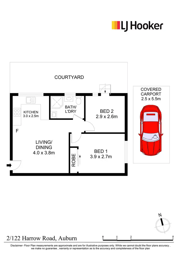 Floorplan of Homely house listing, 2/122 Harrow Rd, Auburn NSW 2144
